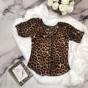 Express | XS Leopard Blouse